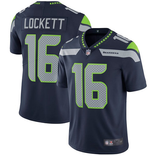 Seattle Seahawks Limited Navy Blue Men Tyler Lockett Home Jersey NFL Football #16 Vapor Untouchable->seattle seahawks->NFL Jersey